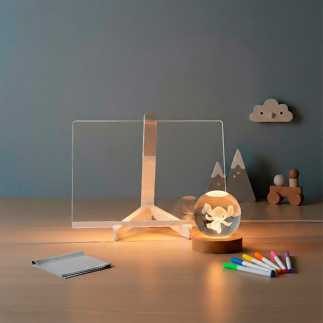 Kit Luz & Criatividade (Luminária Stitch + Quadro de Luz)