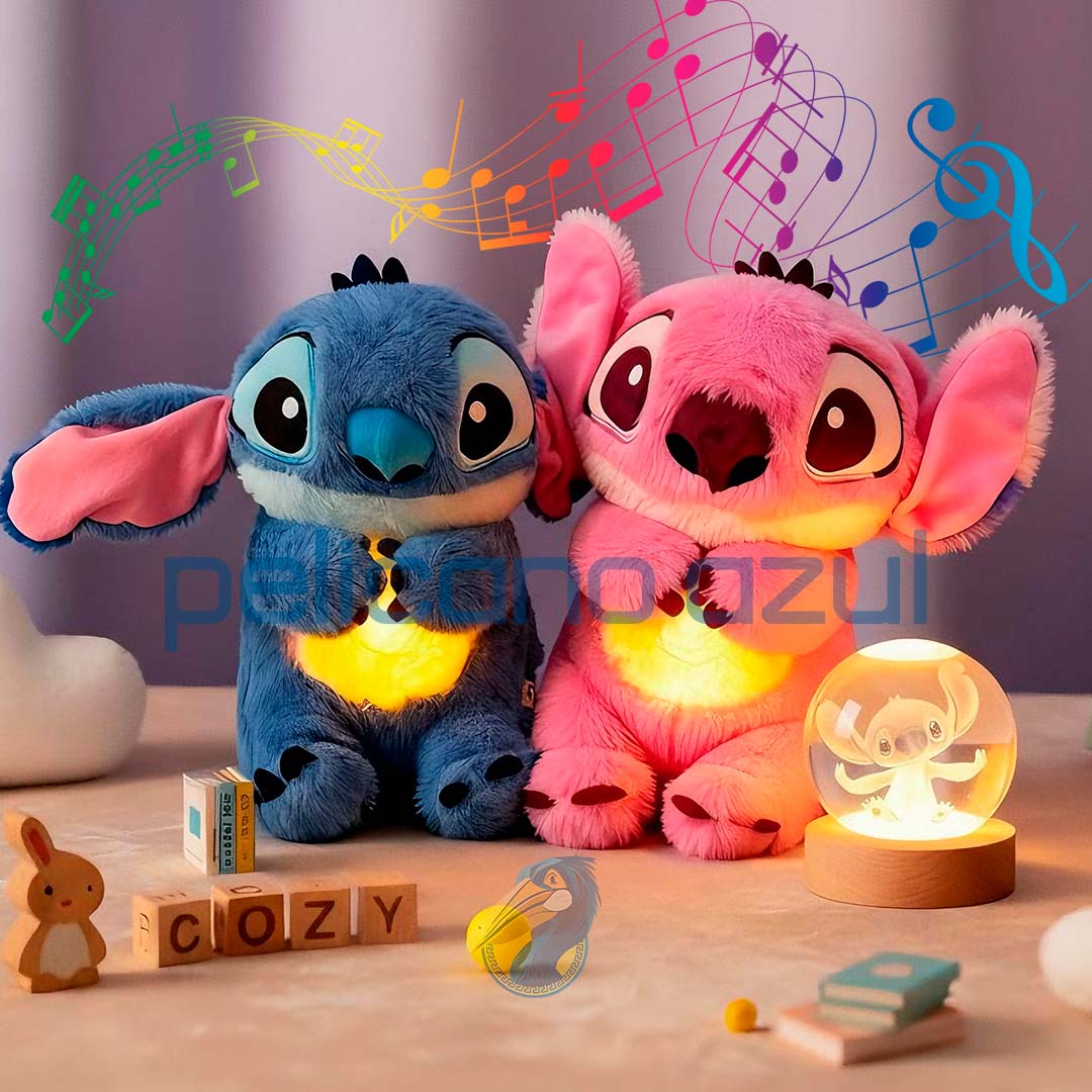 Pelúcia Stitch que Respira & Luminária Aloha