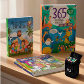 Kit Pequenos Discípulos – 4 Histórias para Inspirar Fé + Canetas Coloridas