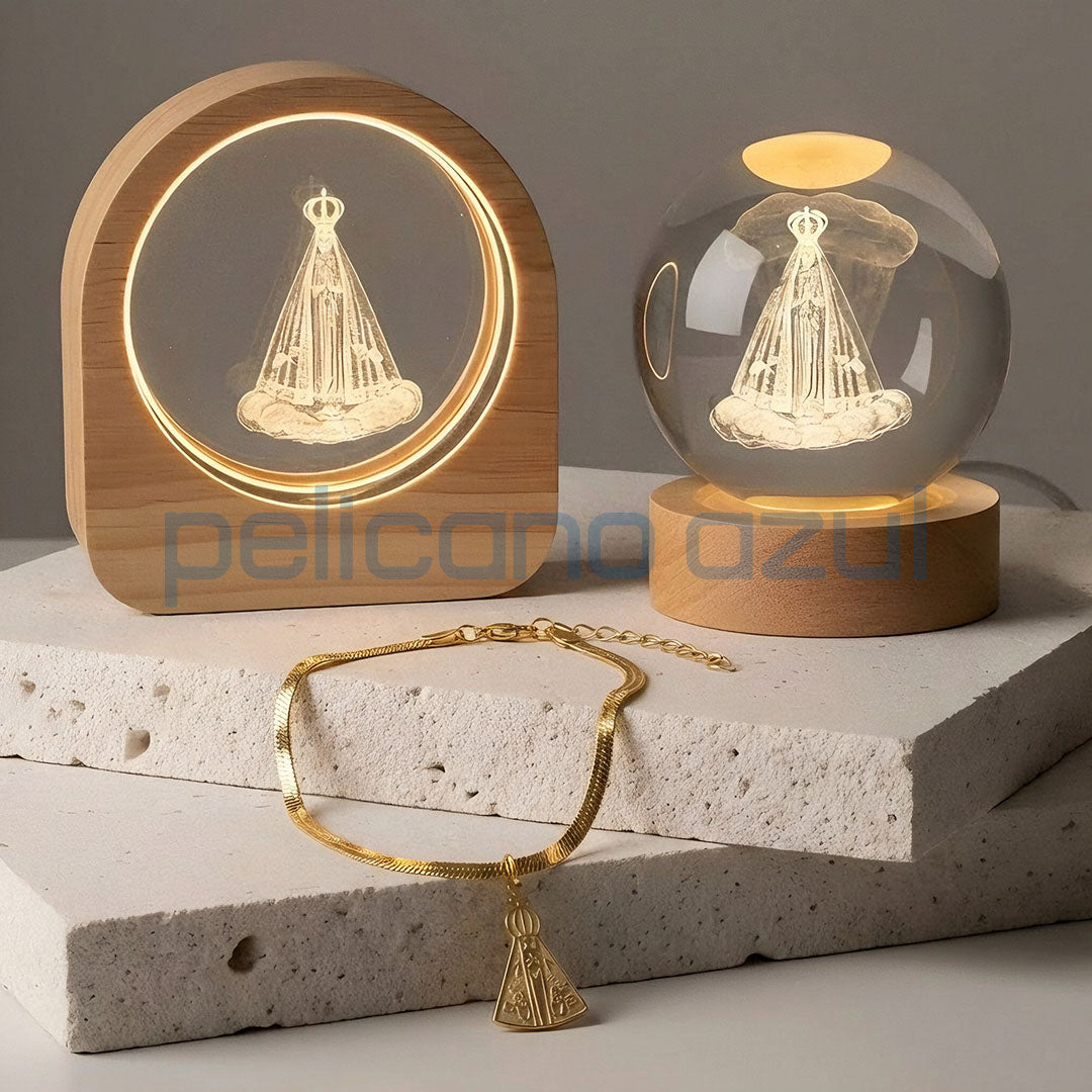Luminária Luz de Aparecida - (Pulseira de Presente)
