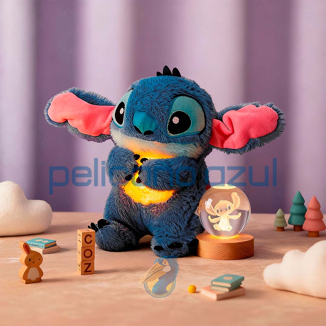 Pelúcia Stitch que Respira & Luminária Aloha
