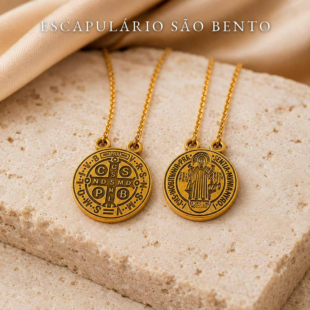 Escapulário com Medalha de São Bento
