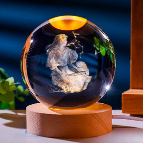 luminaria signo do zodiaco virdem 3d com base com led Pelicano azul