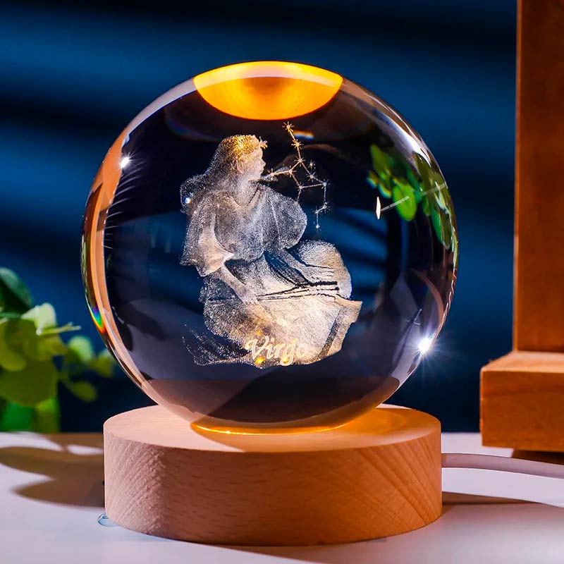 luminaria signo do zodiaco virdem 3d com base com led Pelicano azul